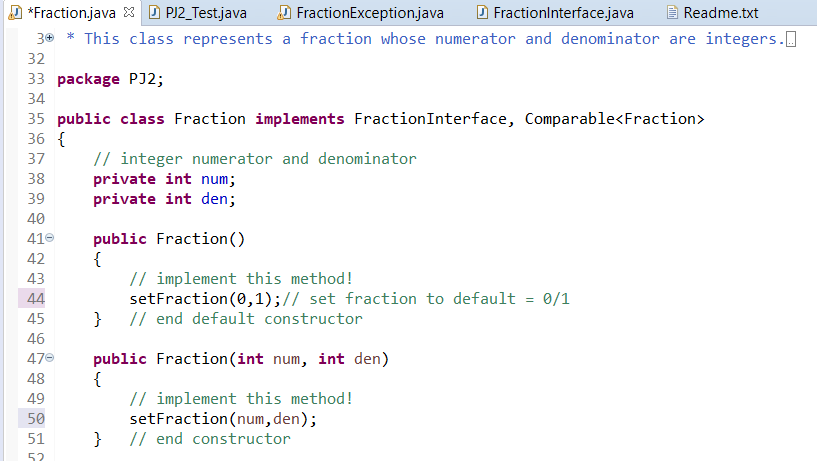 - You need to implement Fraction class which is | Chegg.com