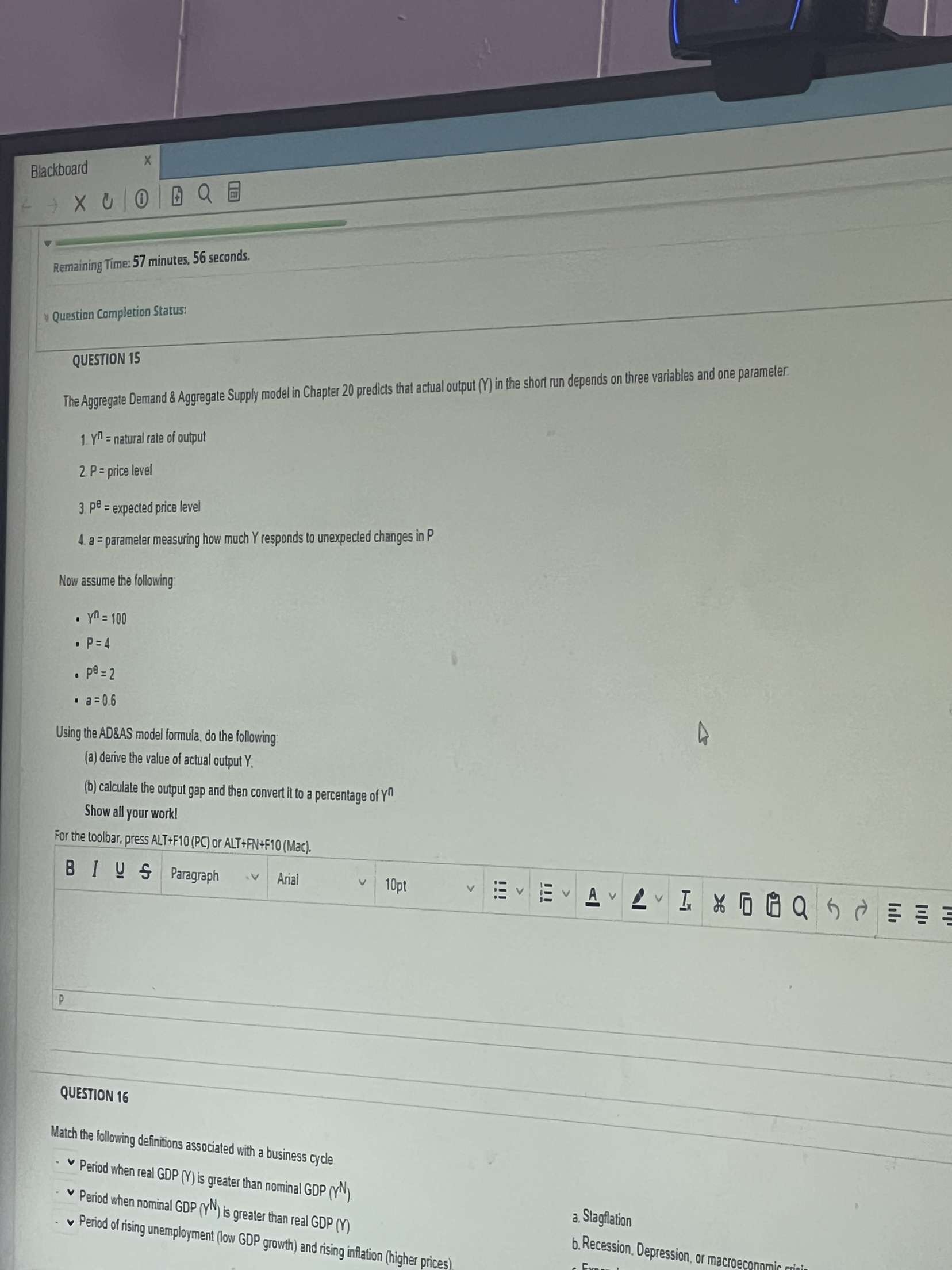 aggregate supply and demand webquest online assignment