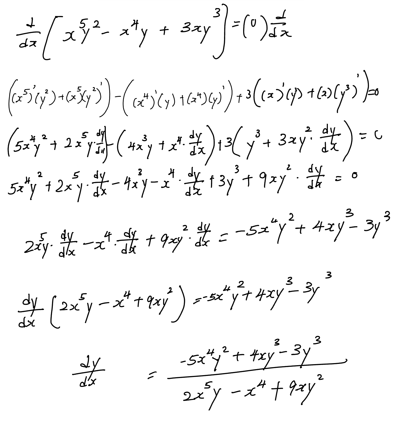 Solved Regard y as the independent variable and x as the | Chegg.com