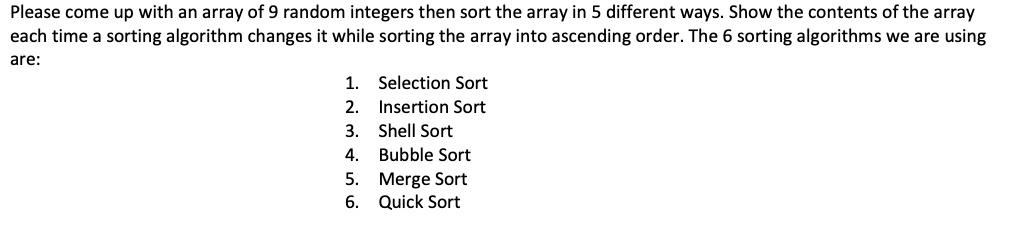 Solved No code is needed. Please choose 9 random integers | Chegg.com