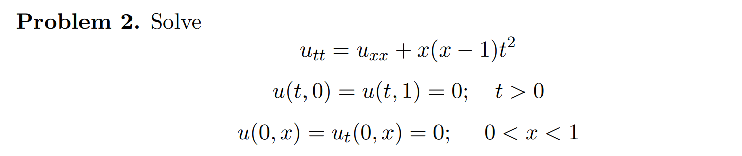 Solved Problem 2. Solve | Chegg.com