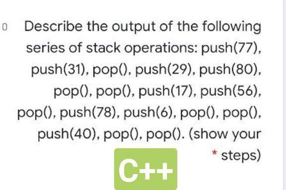 Solved 0 Describe the output of the following series of | Chegg.com