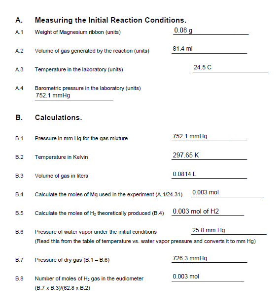 Solved Q.1 Questions and Problems Compare the value of moles | Chegg.com