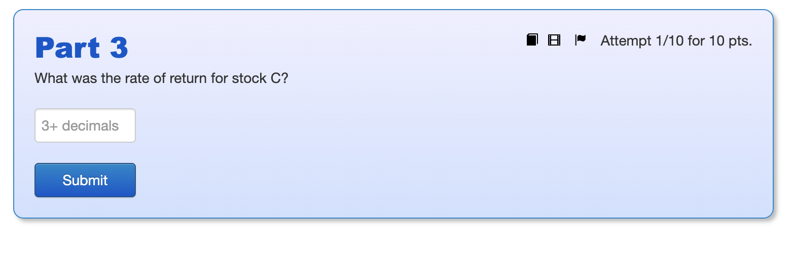 Solved Problem 1 Intro Calculate the rates of return | Chegg.com