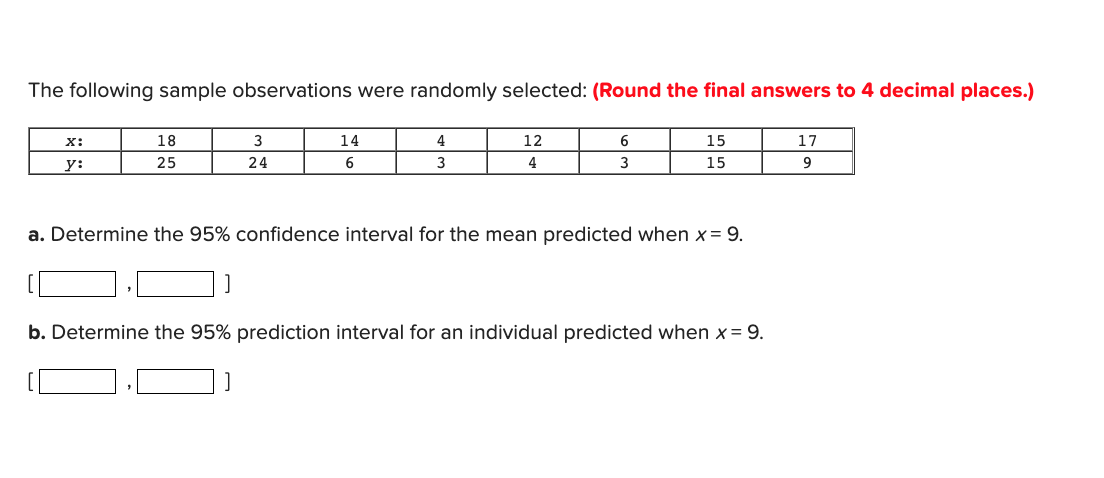 Solved a. Determine the 95% confidence interval for the mean | Chegg.com