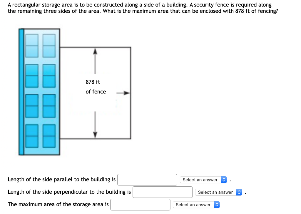 Solved A rectangular storage area is to be constructed along | Chegg.com