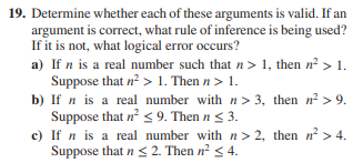 Solved 19. Determine whether each of these arguments is | Chegg.com
