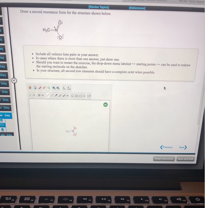 Solved Draw A Second Resonance Form For The Structure Shown 