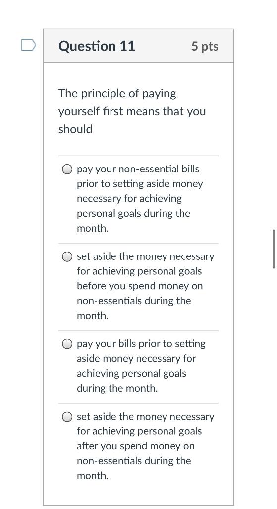 Solved Question 2 5 pts Which of the following budget | Chegg.com
