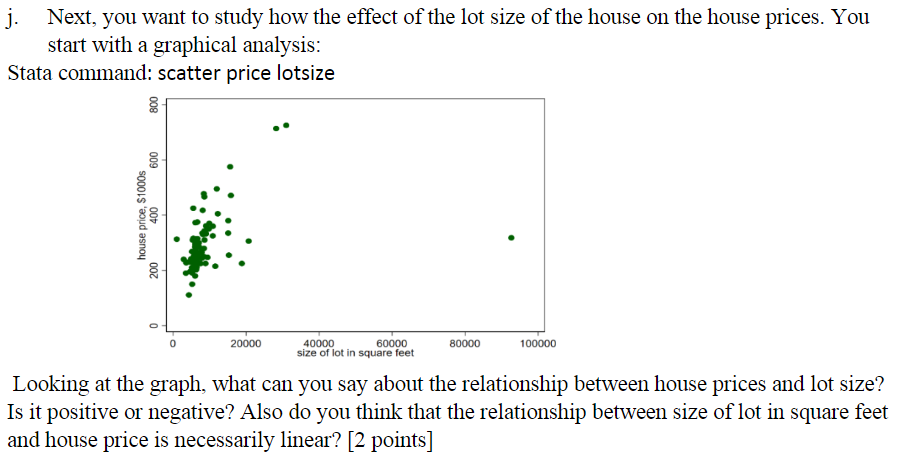 Solved j. Next, you want to study how the effect of the lot | Chegg.com