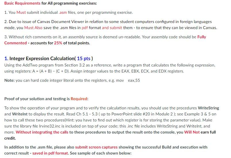 Solved This Is An ASSEMBLY Language Problem From | Chegg.com