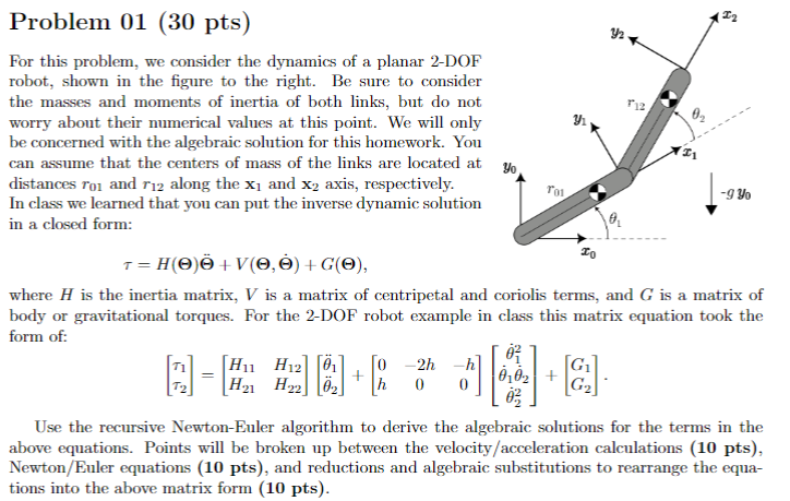 Solved For This Problem, We Consider The Dynamics Of A | Chegg.com