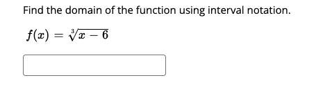Solved Find the domain of the function using interval | Chegg.com