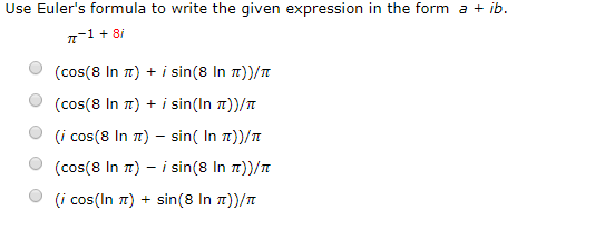 Solved Use Euler S Formula To Write The Given Expression In