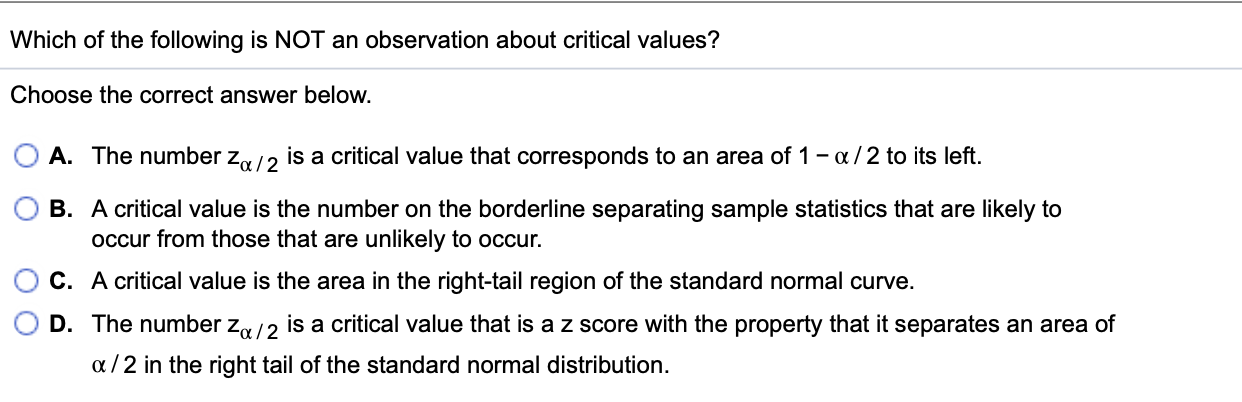 Solved Which of the following is NOT an observation about | Chegg.com