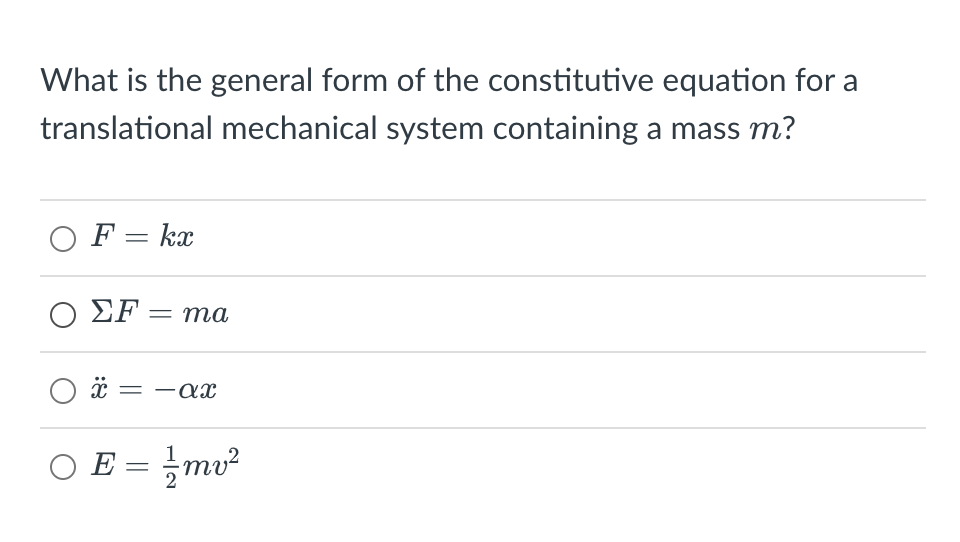 Solved What is the general form of the constitutive equation | Chegg.com