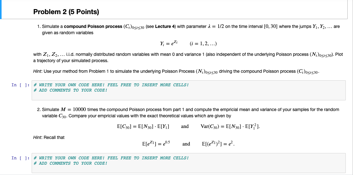 Simulate a compound Poisson process (𝐶𝑡)0≤𝑡≤30(see