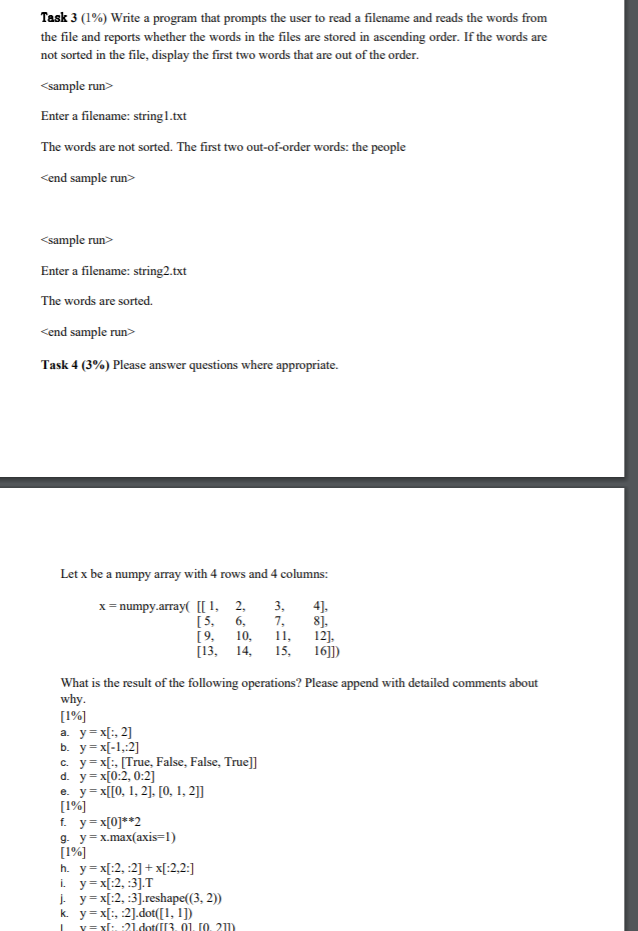 Solved Lab 3 Instructions (6%) Python Functions, Files And | Chegg.com