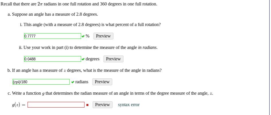 What Is 3 4 Of A Full Rotation