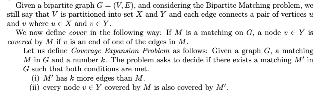 Given a bipartite graph G = (V, E), and considering | Chegg.com