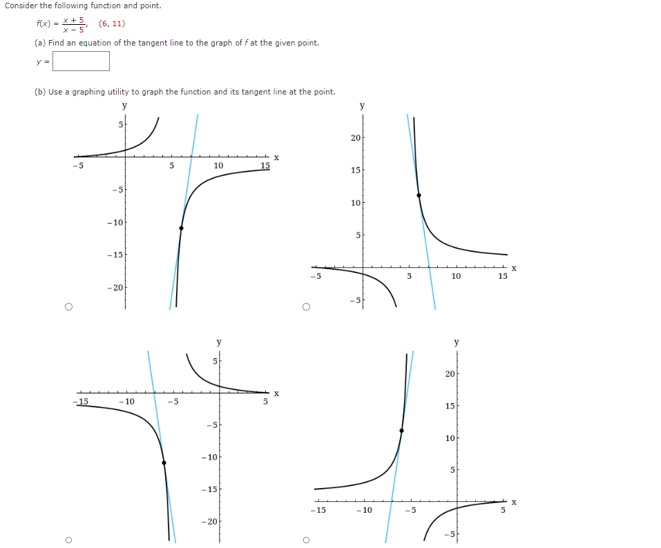 Solved Consider the following function and point. | Chegg.com