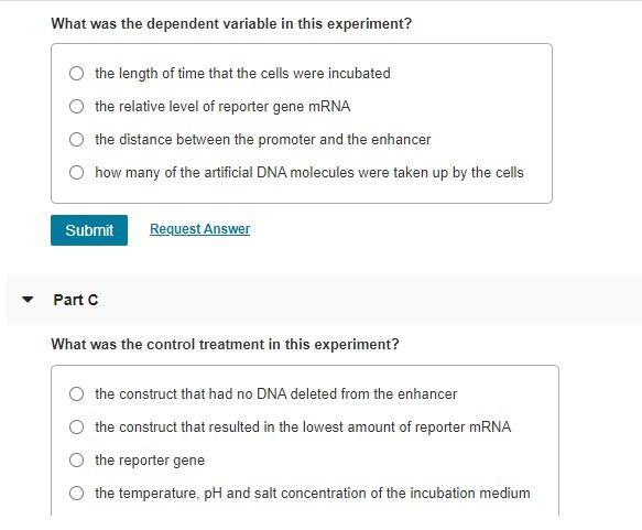 Solved What was the dependent variable in this experiment? | Chegg.com