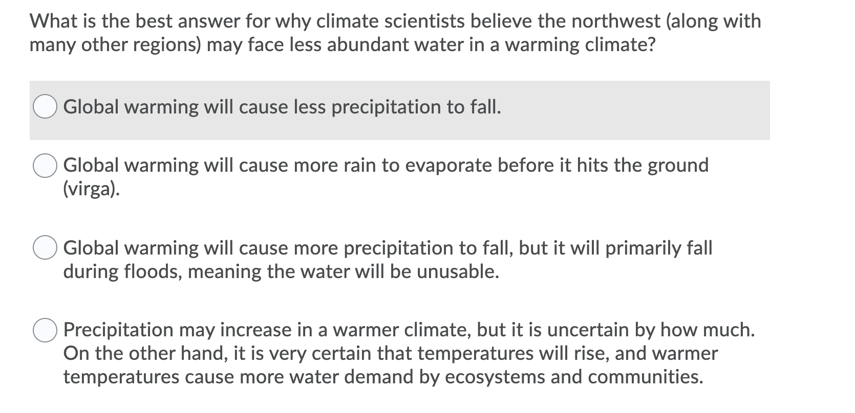 Solved What is the best answer for why climate scientists | Chegg.com