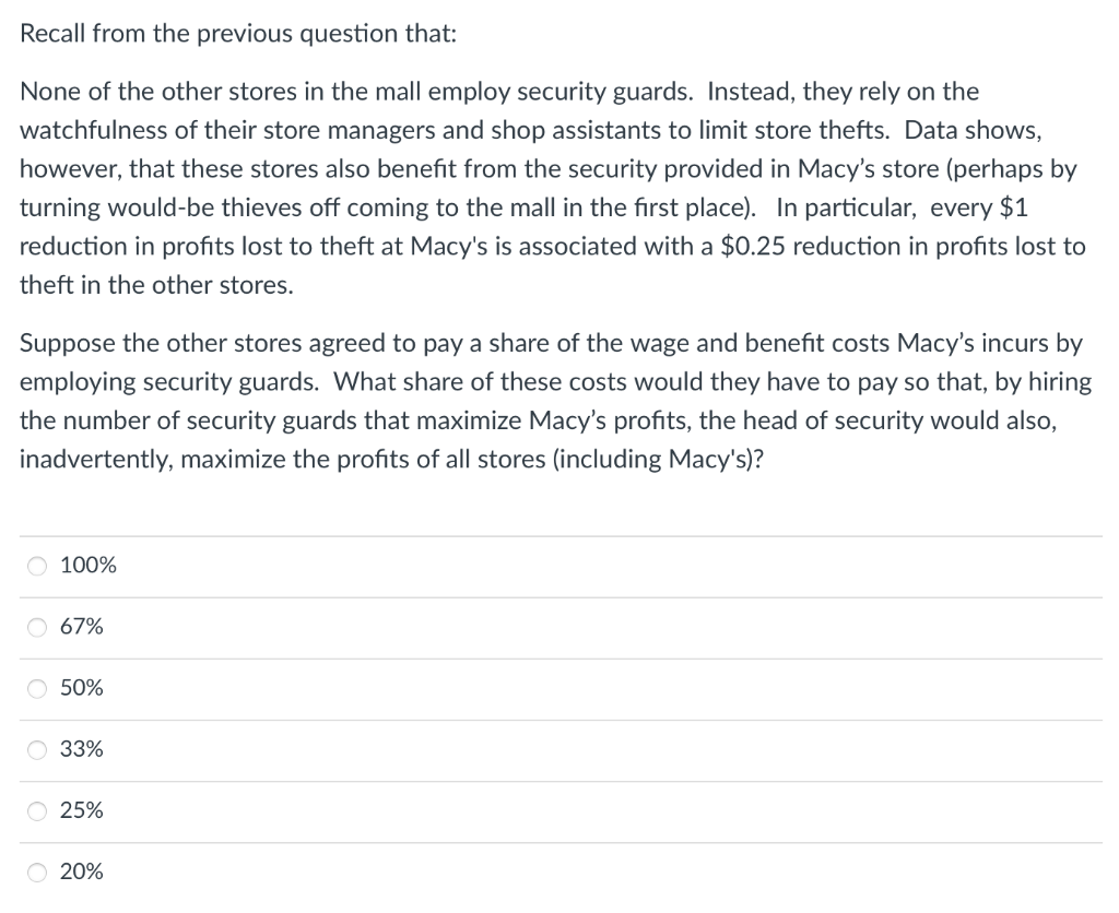 Solved Recall from the previous question that: None of the | Chegg.com
