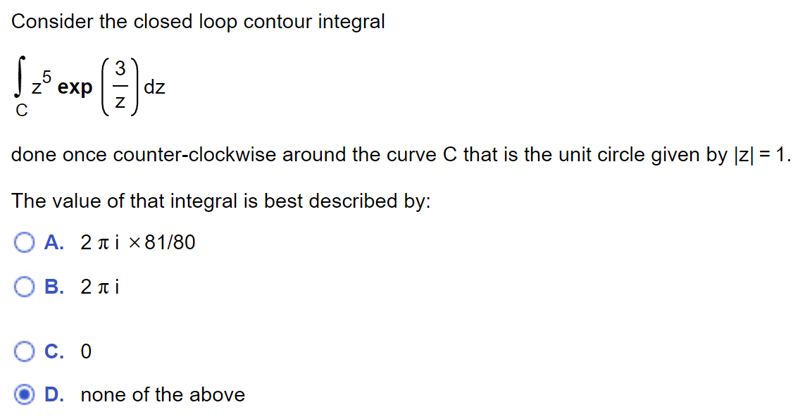 Consider the closed loop contour | Chegg.com