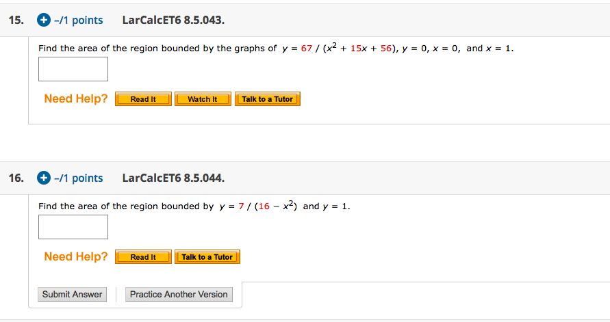 Solved 1. Find the area of the region bounded by the graphs | Chegg.com