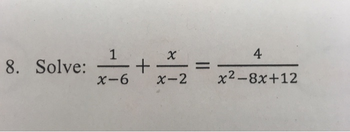 Solved 1 4. 8. Solve: | Chegg.com