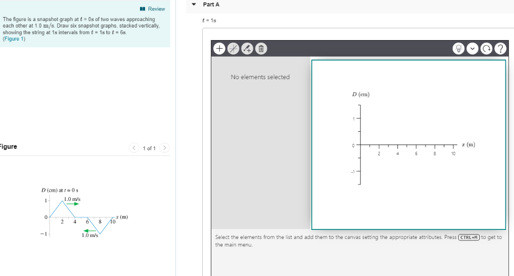 Solved Part A Review The figure is a snapshot graph at t - | Chegg.com