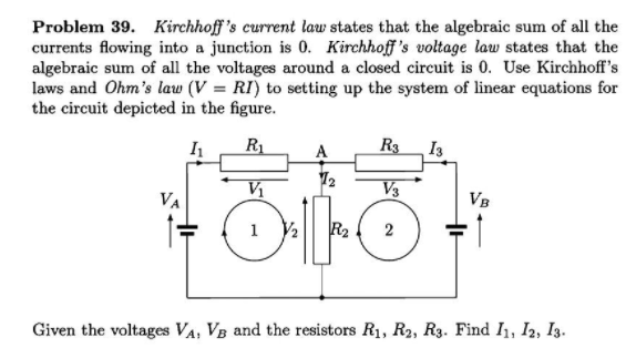 Solved Problem 39. Kirchhoff's Current Law States That The | Chegg.com