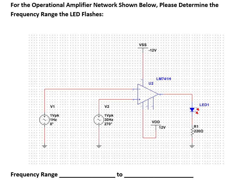 Solved For the Operational Amplifier Network Shown Below,