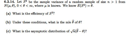 Solved 6.2.14. Let S2 be the sample variance of a random | Chegg.com