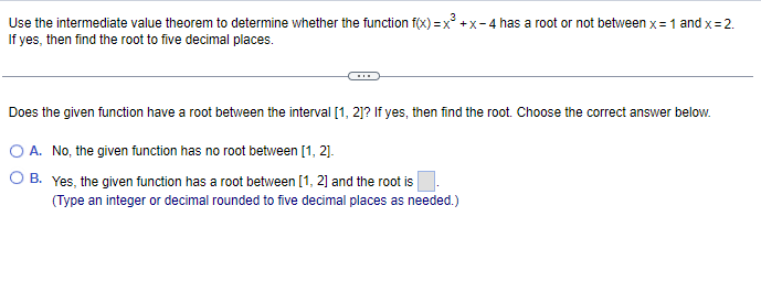 Solved Use the intermediate value theorem to determine | Chegg.com