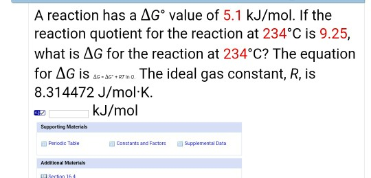 Gas Constant Kj