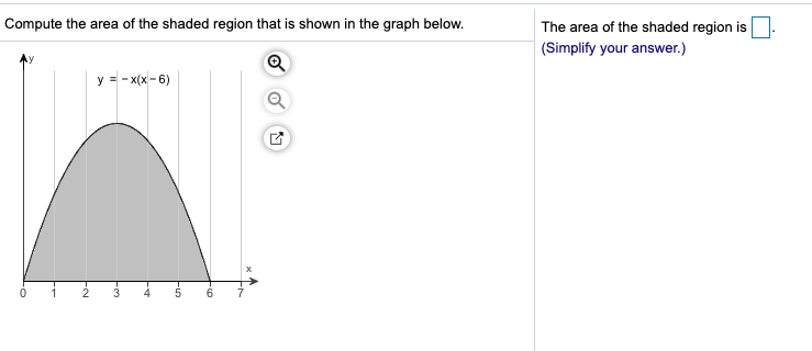 Solved Compute the area of the shaded region that is shown | Chegg.com