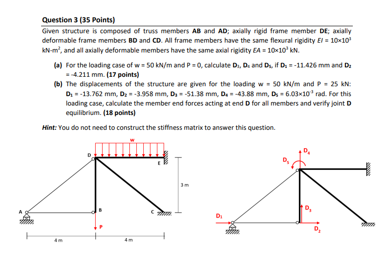 Solved Question 3 (35 points) Given structure is composed of | Chegg.com