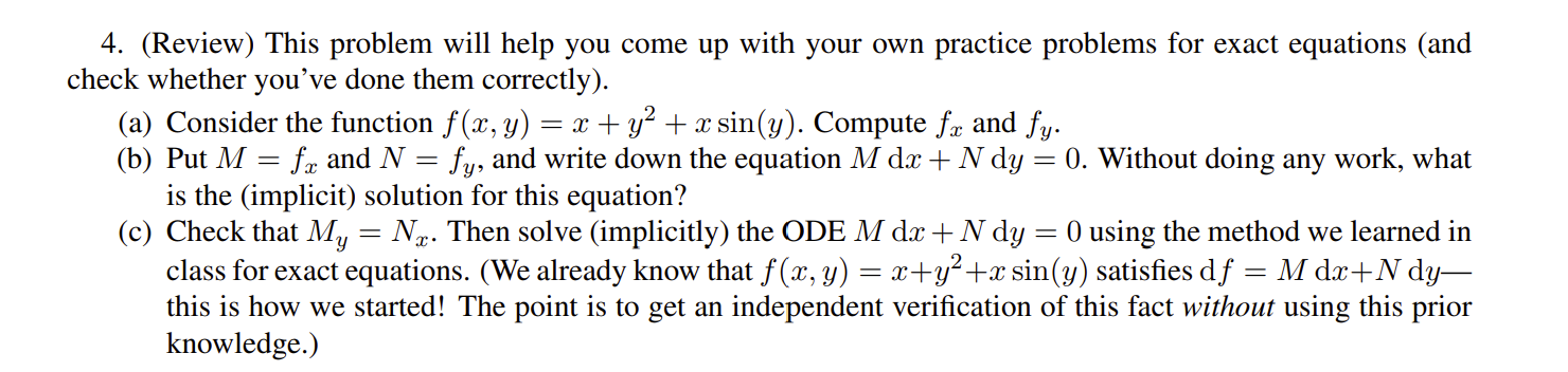 Solved 4. (Review) This Problem Will Help You Come Up With | Chegg.com