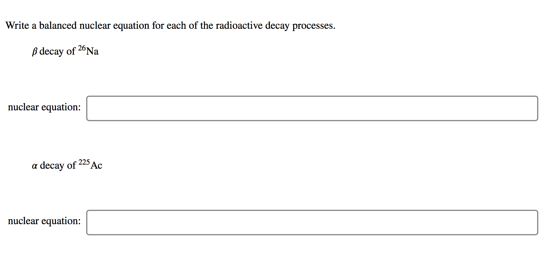 Solved Write A Balanced Nuclear Equation For Each Of The | Chegg.com