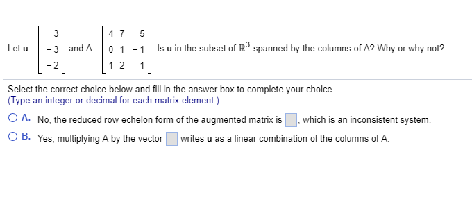 Solved: 47 5 Let U3 And A0-Is U In The Subset Of R3 Spanne... | Chegg.com