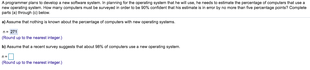 Solved A programmer plans to develop a new software system. | Chegg.com