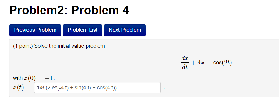 Solved Problem2: Problem 4 Previous Problem Problem List | Chegg.com