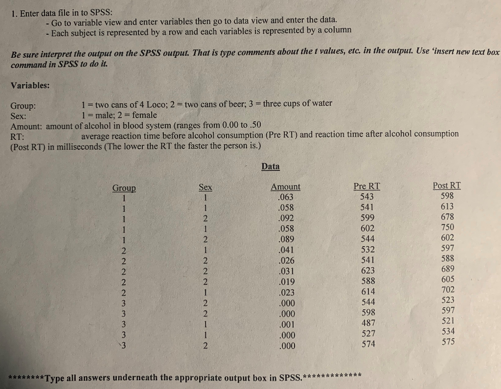 Solved 1. What are the independent variables and what are | Chegg.com