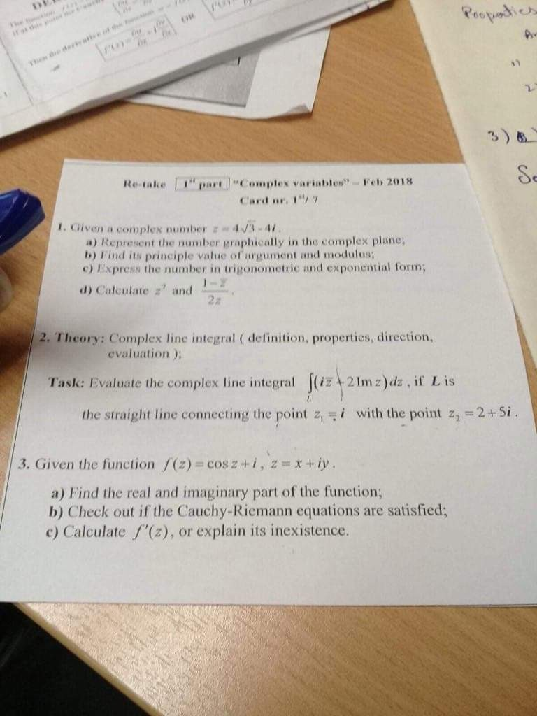 Solved Paopic Te foi Then de dert Se Re-take " part"Complex | Chegg.com