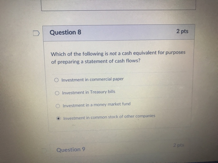 Solved D | Question 8 2 pts Which of the following is not a | Chegg.com