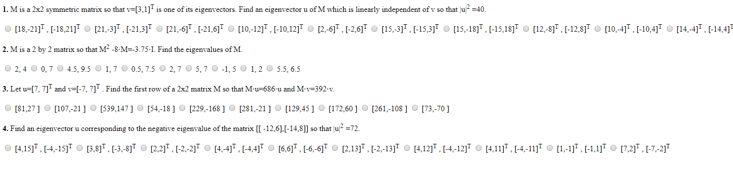 Solved 1 M Is A 2x2 Symmetric Matrix So That V31 Is