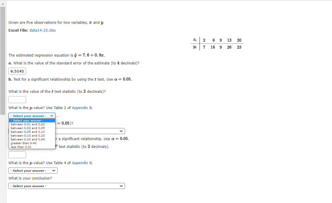 solved-given-are-five-observations-for-two-variables-and-chegg