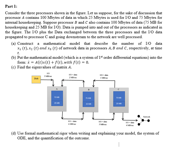 Part 1: Consider The Three Processors Shown In The | Chegg.com